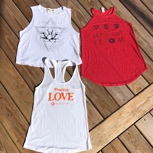 Like new! - Bundle of 3 Yoga Inspired Tank Tops